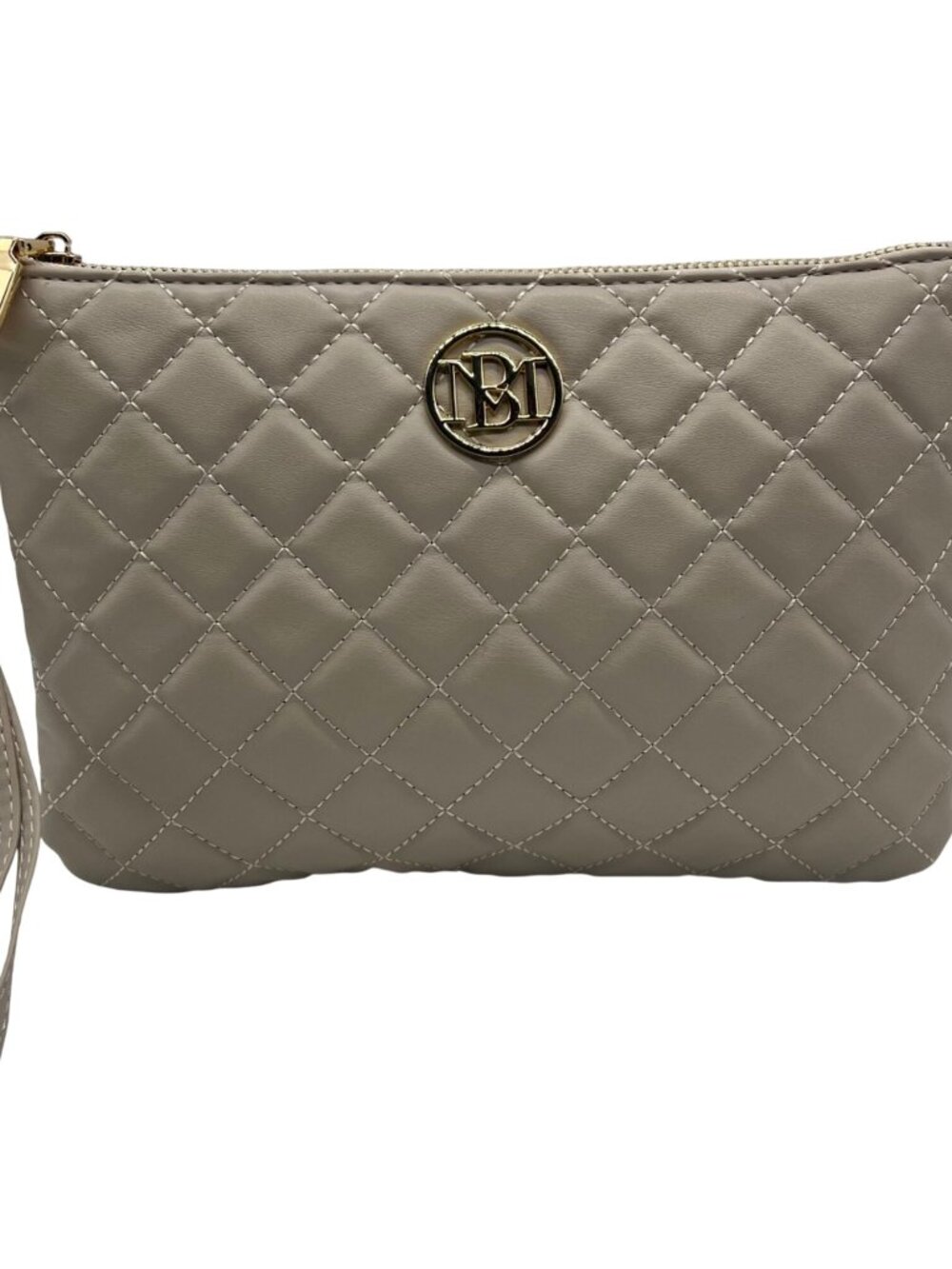Badgley Mischka Beige Leather Clutch